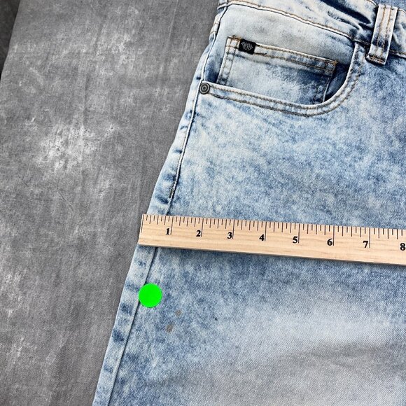 Rocawear Jeans Men 42W x 32L Blue Acid Wash Skinny High Rise Cotton Stretch - Picture 7 of 13